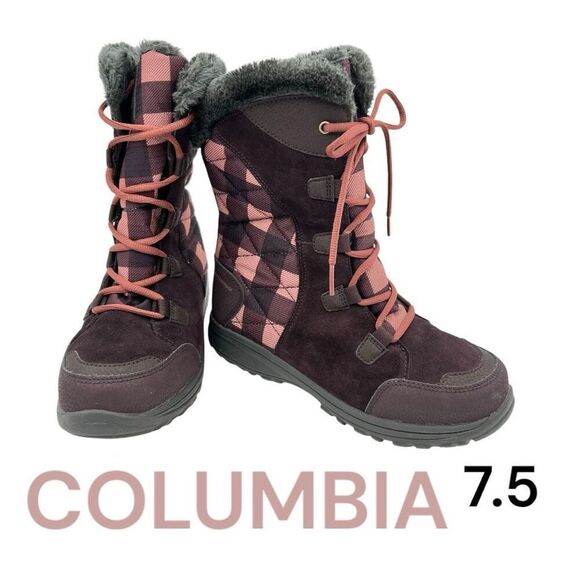 Columbia Women's Ice Maiden II Quilted Lace Up Boots Multicolor Size 7.5 Snow - Picture 1 of 9